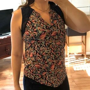 Lucky Brand floral and lace tank